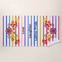 ラティ誇りを持ったノの赤ちゃんシャワー | フローラとストライプ ビーチタオル