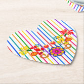 ラティ誇りを持ったノの赤ちゃんシャワー | フローラとストライプ ペーパーコースター (アングル)