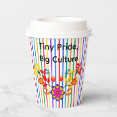 ラティ誇りを持ったノの赤ちゃんシャワー | フローラとストライプ 紙コップ (裏面)