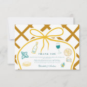 ラテイタリアンィス結婚フードスケッチ サンキューカード (正面)