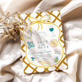 ラテイタリアンィス結婚フードスケッチ セーブザデート