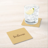 ラテカラー歓迎プロフェッショナルネームテンプレート スクエアペーパーコースター (インサイチュ)