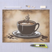 ラテコーヒーカップ切り離し/ 薄葉紙 (クラフト)