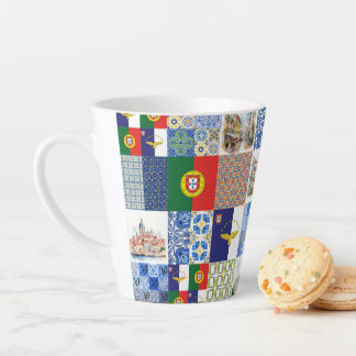 ラテコーヒーカップ12ポルトガル国旗とアゾレス カフェラテマグ