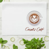 ラテコーヒーカフェ キッチンタオル (折り畳み)