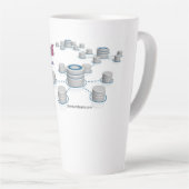 ラテコーヒーマグカップ カフェラテマグ (右アングル)