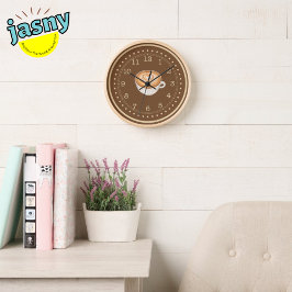 ラテコーヒー ラージ壁時計