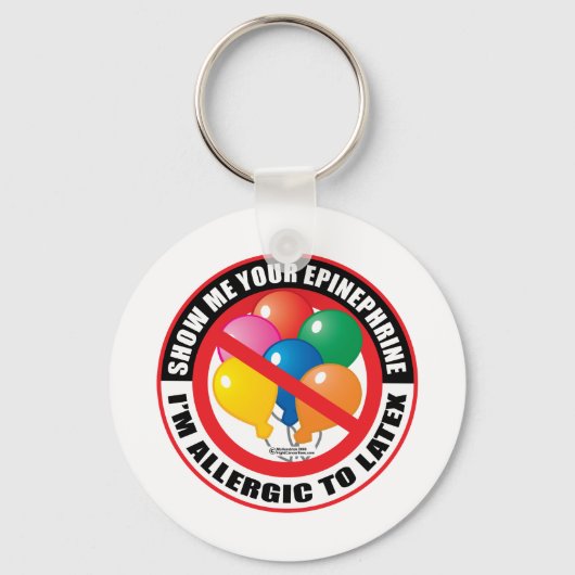 ラテックスアレルギー キーホルダー (正面)