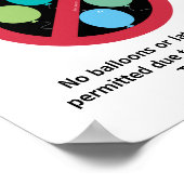 ラテックスフリーエリア教室建物気球なし ポスター (角)