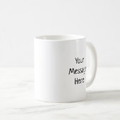 ラテパーソナライズされたン先生名Migata Optima コーヒーマグカップ (正面右)