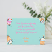 ラテファン コーヒー ボバ ティー 誕生日 サンキューカード (スタンド正面)