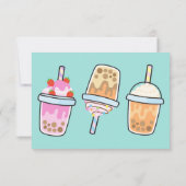 ラテファン コーヒー ボバ ティー 誕生日 サンキューカード (裏面)