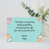 ラテファン コーヒー ボバ ティー 誕生日 サンキューカード (スタンド正面)