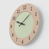 ラテフレームの色の黒ディジットを冷却して下さい ラージ壁時計 (傾斜)