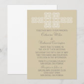 ラテボヘミアンシックウェディング招待 招待状 (正面/裏面)