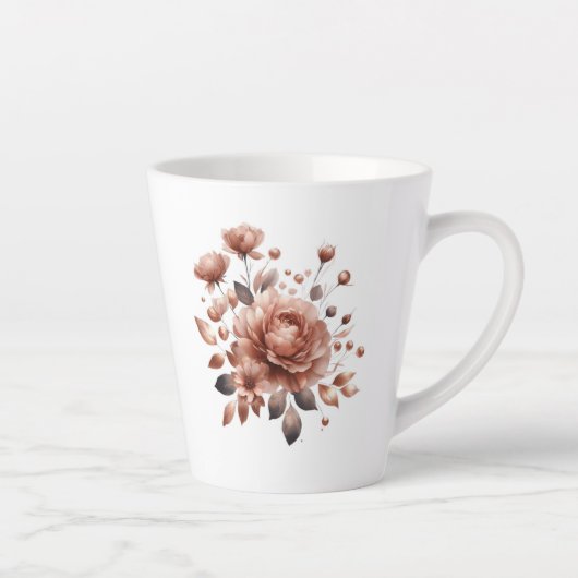 ラテマグとエレガントローズブーケ カフェラテマグ (右)