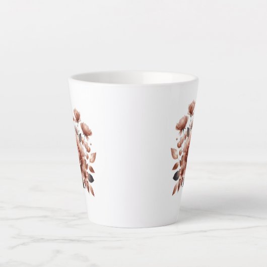 ラテマグとエレガントローズブーケ カフェラテマグ (正面)