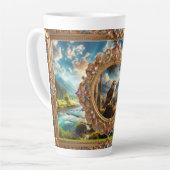 ラテマグと手の込んだ芸術 カフェラテマグ (左アングル)