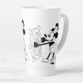 ラテマグと象徴的なスティームボートウィリーデザイン カフェラテマグ (右アングル)