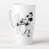 ラテマグと象徴的なスティームボートウィリーデザイン カフェラテマグ (左アングル)