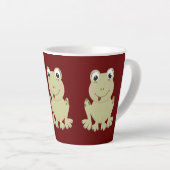 ラテマグカップかわいいカエル カフェラテマグ (右アングル)