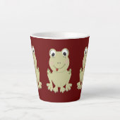 ラテマグカップかわいいカエル カフェラテマグ (正面)