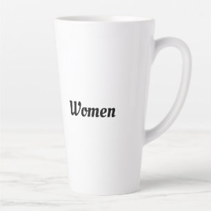 ラテマグカップ女性ブラックカラー文字マグカップ カフェラテマグ
