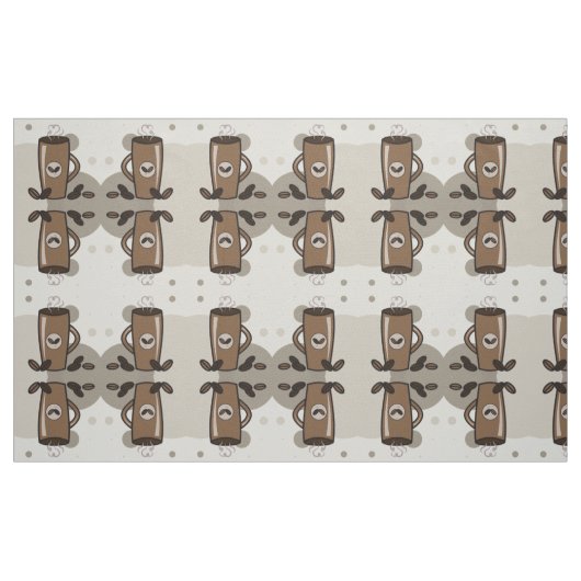 ラテマグカップ模様織物 ファブリック (ファットクウォーター)