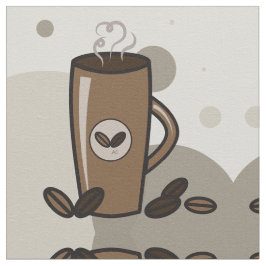 ラテマグカップ模様織物 ファブリック