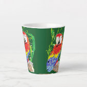 ラテマグカップ：オウム カフェラテマグ (正面)