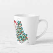 ラテマグカップ：クリスマスツリー&サンタクロース カフェラテマグ (右)