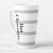 ラテマグカップ – グレーバスケ – ホットチョコレート カフェラテマグ (左アングル)