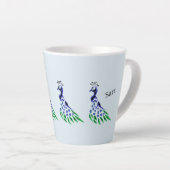 ラテマグカップ:ザピーコック カフェラテマグ (右アングル)