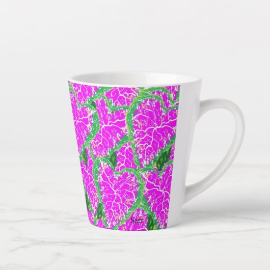 ラテマグカップ：トロピクル花 カフェラテマグ (右)