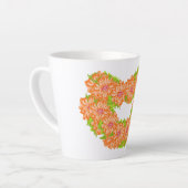 ラテマグカップ：ハートのデイジー カフェラテマグ (左アングル)