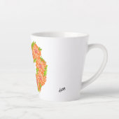 ラテマグカップ：ハートのデイジー カフェラテマグ (右)