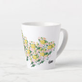 ラテマグカップ：春の花の風 カフェラテマグ (右アングル)