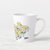 ラテマグカップ：春の花の風 カフェラテマグ (右)