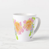ラテマグカップ：春の花 カフェラテマグ (右アングル)