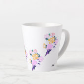 ラテマグカップ:春の花 カフェラテマグ (右アングル)