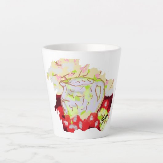 ラテマグカップ"果実入りピッチャー カフェラテマグ (正面)
