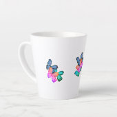 ラテマグカップ：蝶の愛 カフェラテマグ (左アングル)