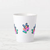 ラテマグカップ：蝶の愛 カフェラテマグ (正面)