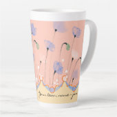 ラテマグカップ – PEGテーマとポピー,カスタム文字 カフェラテマグ (右アングル)