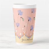 ラテマグカップ – PEGテーマとポピー,カスタム文字 カフェラテマグ (正面)