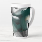 ラテマググ抽象芸術トレンドインテリアデコールグリーン カフェラテマグ (右アングル)