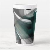 ラテマググ抽象芸術トレンドインテリアデコールグリーン カフェラテマグ (正面)