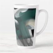 ラテマググ抽象芸術トレンドインテリアデコールグリーン カフェラテマグ (右)