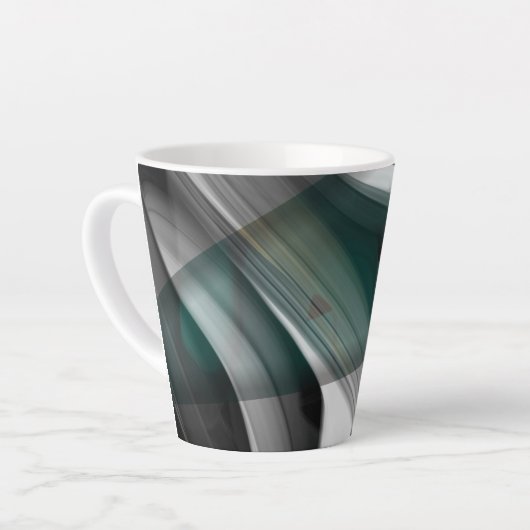 ラテマググ抽象芸術トレンドインテリアデコールグリーン カフェラテマグ (左アングル)
