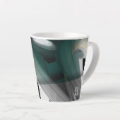 ラテマググ抽象芸術トレンドインテリアデコールグリーン カフェラテマグ (右アングル)